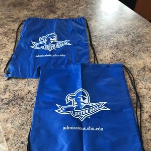 Set of 2 Seton Hall Drawstring Bag Blue